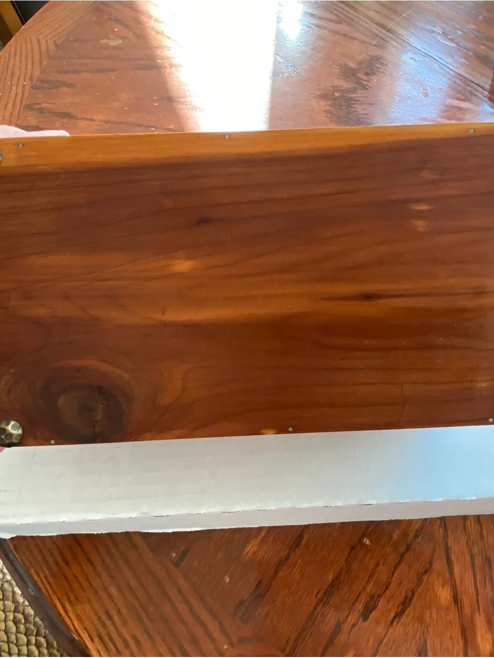 Wood Jewelry and Keepsake Box in Natural Brown